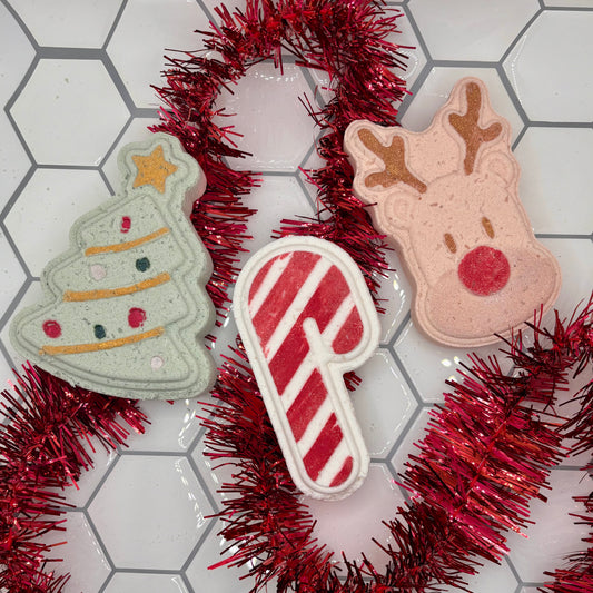 Christmas Bath Bombs-Fun Shapes & Hidden Surprise